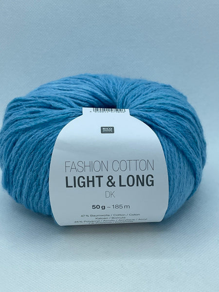 Rico Fashion Cotton Light & Long DK Yarn 50g - Aqua 005