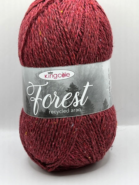 King Cole Forest Recycled Aran Yarn 100g - Red Brae Wood 1924