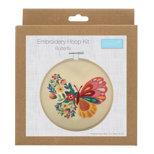Trimits Embroidery Hoop Kit Butterfly - TCK043