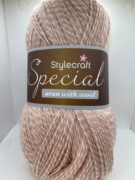 Stylecraft Special Aran With Wool Yarn 400g - Pink Marl 7042 - BoS