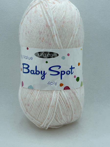 King Cole Big Value Baby Spot 4 Ply Baby Yarn 100g - Pink Lady 2552
