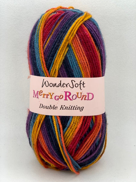 Stylecraft Wondersoft Merry Go Round DK Baby Yarn 100g - Dark Rainbow 3153