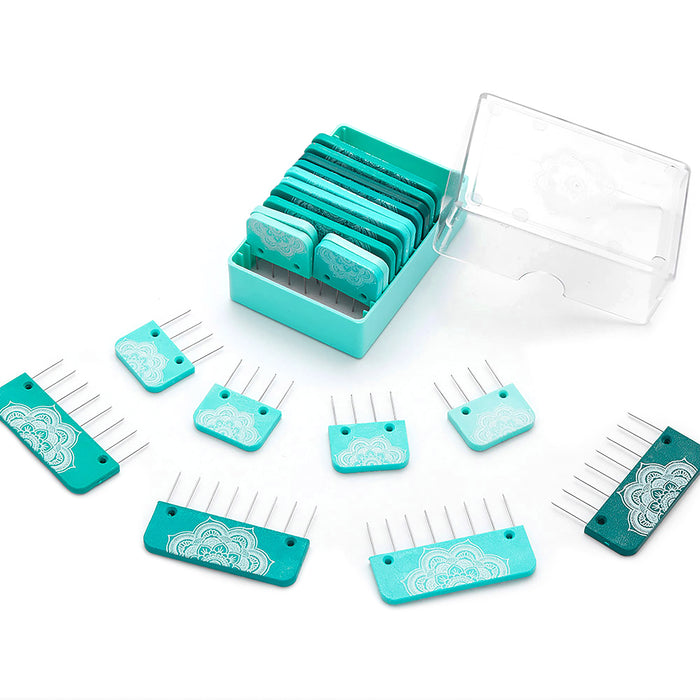 KnitPro The Mindful Collection Knit Blockers Teal Set of 20 - KP36650