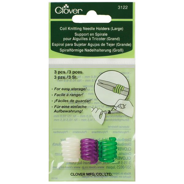 Clover Coil Knitting Needle Holders Large 3 Pieces - CL3122