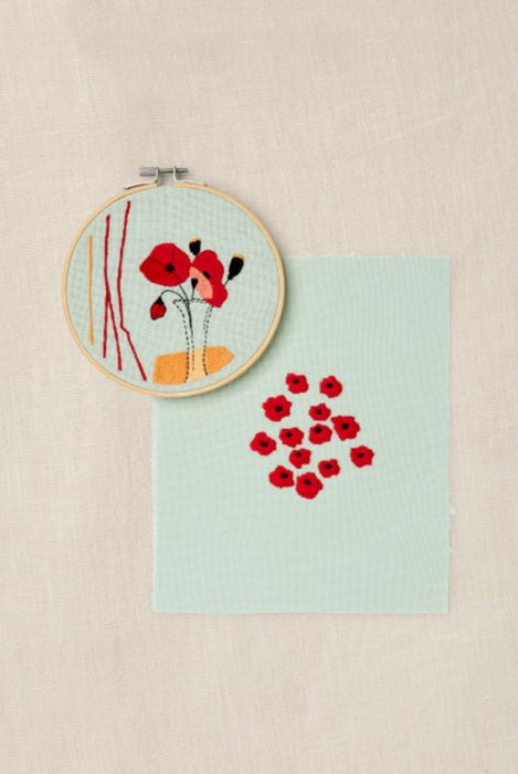 DMC Mindful Making - The Restful Poppies Embroidery Duo Kit - TB177