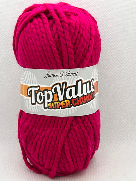 James C. Brett Top Value Super Chunky Yarn 100g - Fuchsia TSC06
