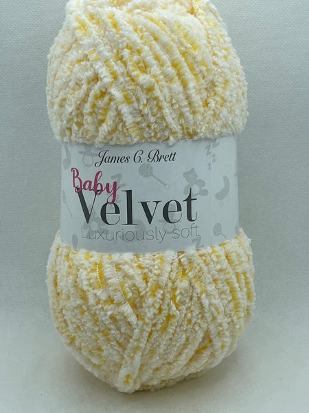 James C. Brett Baby Velvet Chunky Baby Yarn 100g - Lemon VT02 (Discontinued)