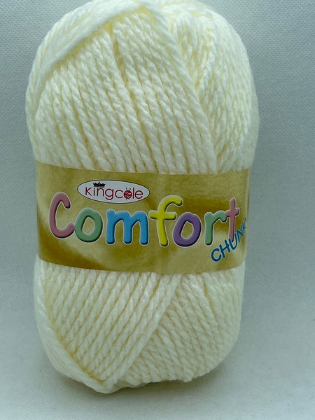 King Cole Comfort Chunky Baby Yarn 100g - White 421