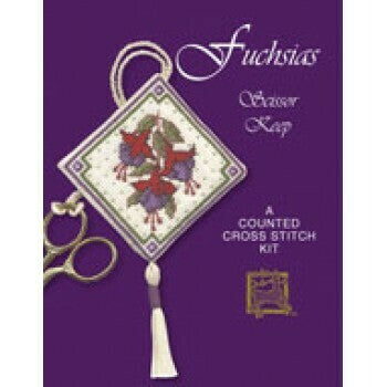 Textile Heritage Scissor Keep Counted Cross Stitch Kit Fuchsias - FUSK