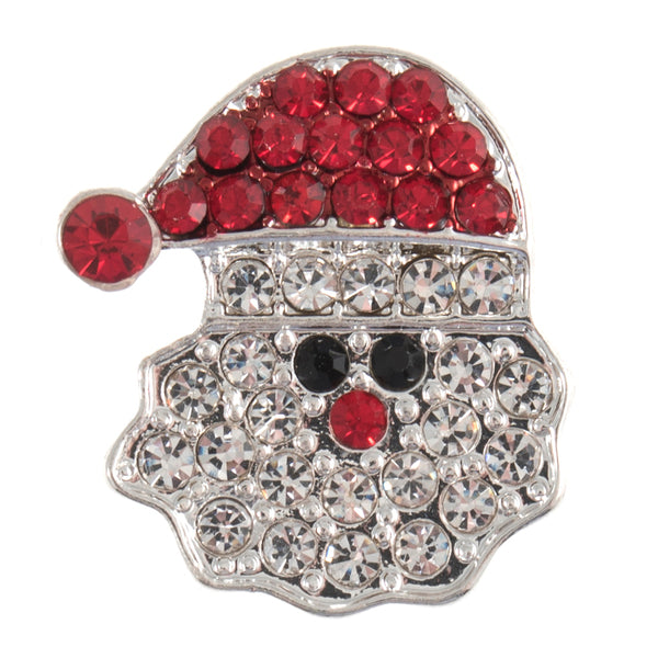 Diamanté Christmas Santa Button - G459623/80