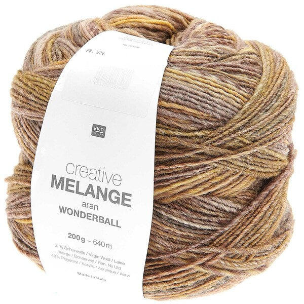 Rico Creative Melange Aran Wonderball 200g - Olive Mix 020