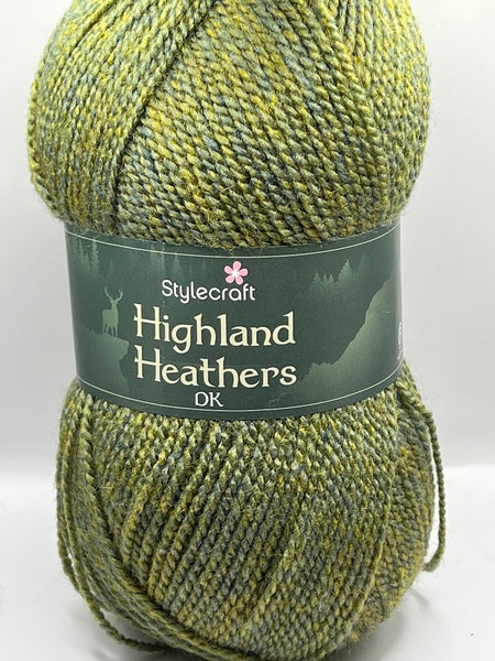 Stylecraft Highland Heathers DK Yarn 100g - Lichen 7228
