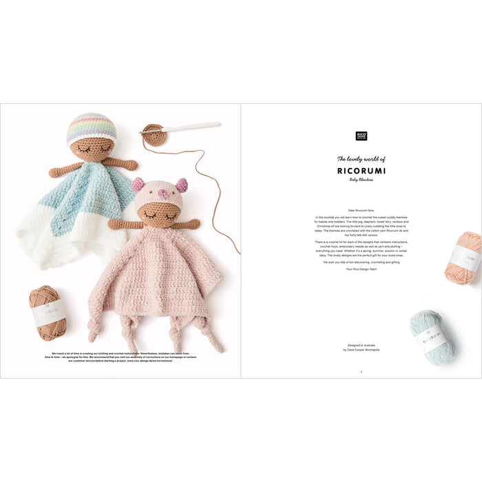 Rico Design The Lovely World of Ricorumi Nilli Nilli, Cotton Baby Blankies Crochet Book - 90102.01.00