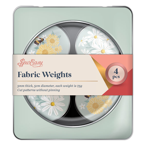 Fabric Weights Daisy Set of 4 in Tin - ER907.4.4