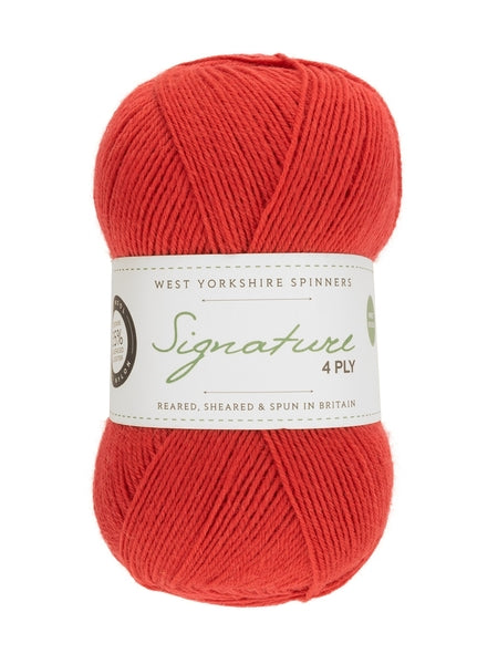 West Yorkshire Spinners - Signature 4 Ply Yarn 100g - Cayenne Pepper 510