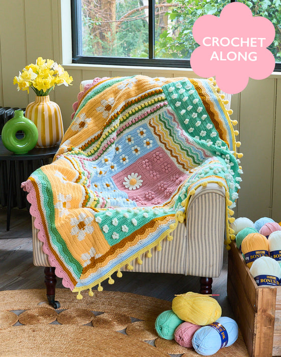 Sirdar Blossom & Buds Spring Crochet Along Kit With Bag & Label