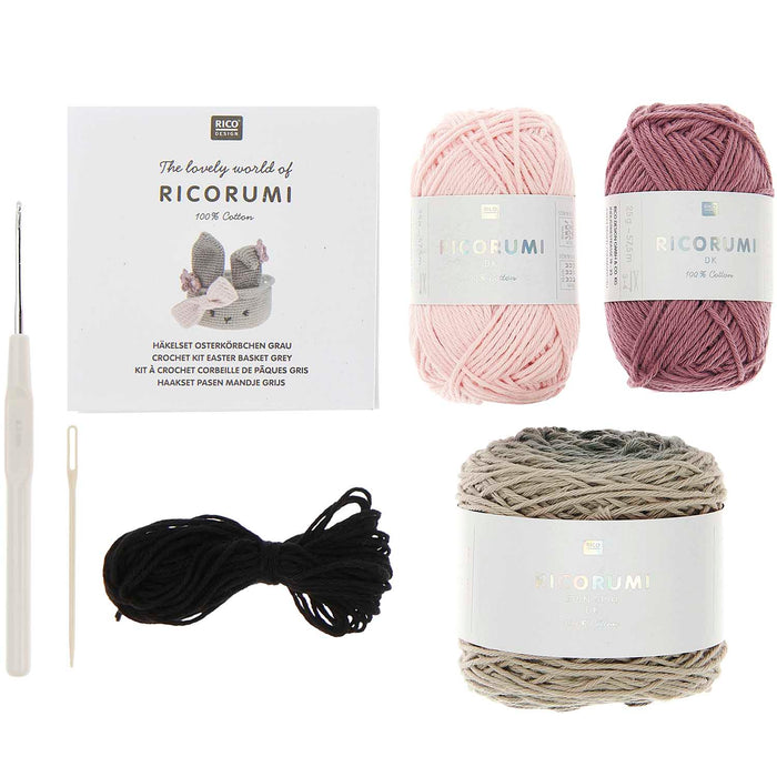 Ricorumi Crochet Kit Easter Basket Grey - 400027.019
