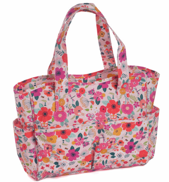 Hobby Gift Craft Bag Mat PVC Floral Garden Pink - MRB/569