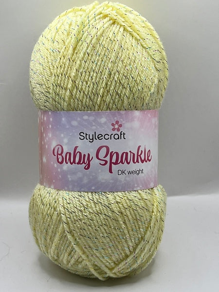 Stylecraft Baby Sparkle DK Baby Yarn 100g - Lemon Sparkle 6107