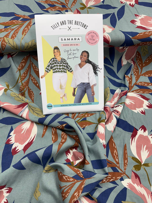 Tilly and The Buttons Printed Paper Pattern Samara Top 1049