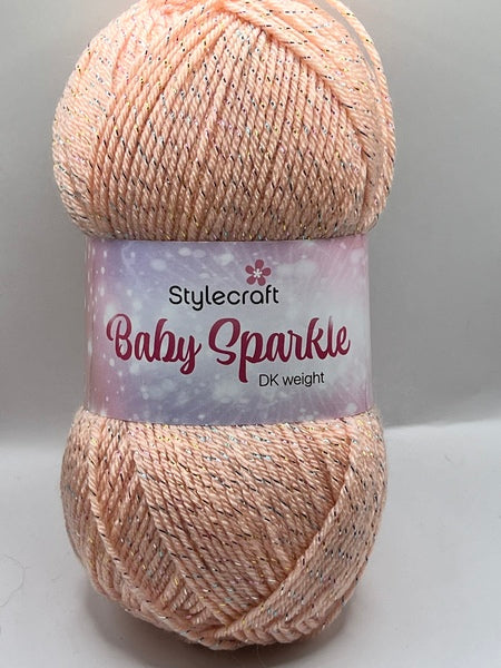 Stylecraft Baby Sparkle DK Baby Yarn 100g - Apricot Sparkle 6104
