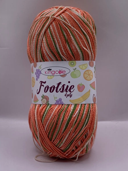 King Cole Footsie 4 Ply Yarn 100g - Cantaloupe 4912