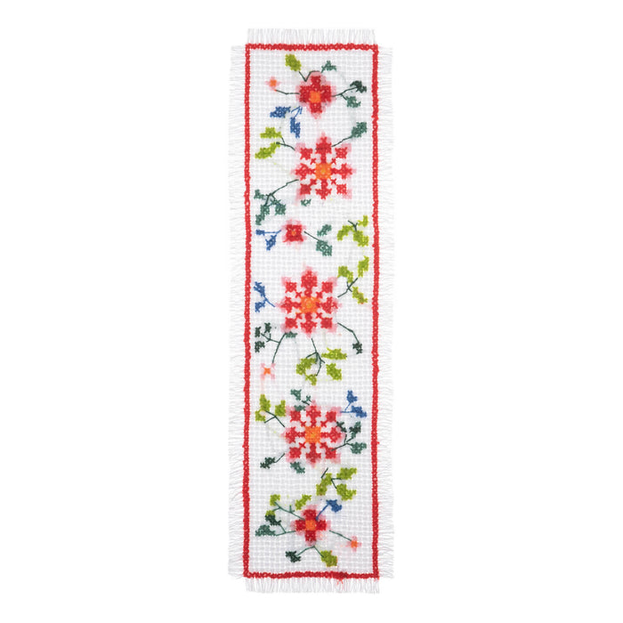 Trimits Counted Cross Stitch Kit Floral Bookmark - GCS131