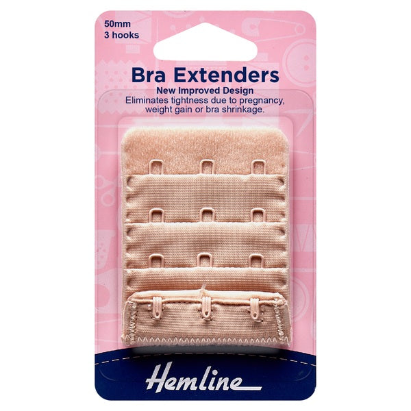 Hemline Bra Extenders 50mm 3 Hook Nude - H771.50.N