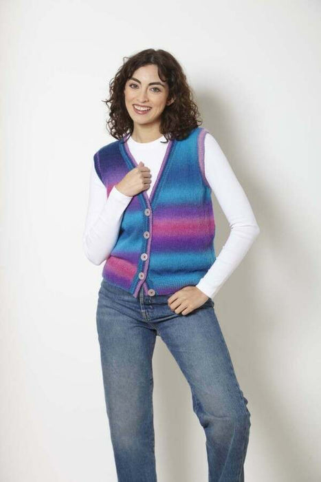 Knitting Pattern Cardigan & Waistcoat in King Cole Rebel 4 Ply 6277