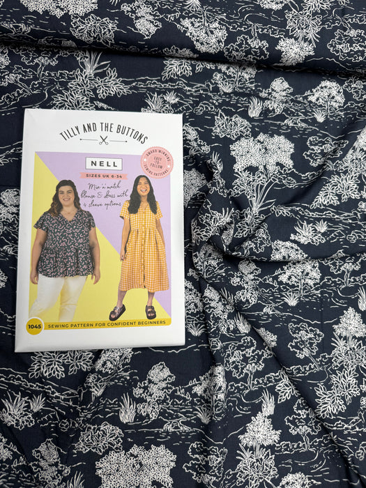 Tilly and The Buttons Printed Paper Pattern Nell Blouse & Dress 1045