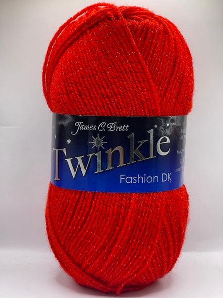 James C. Brett Twinkle Fashion DK Yarn 100g - Red TK3