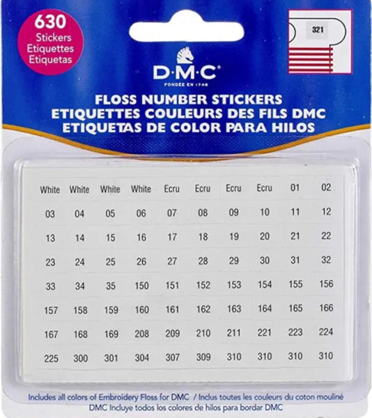 DMC Floss Number Stickers - 6103/12