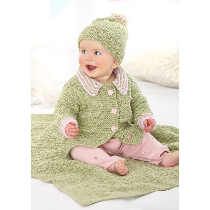 Knitting Pattern Jacket, Hat, Hooded Top & Blanket in King Cole Comfort Aran 6329