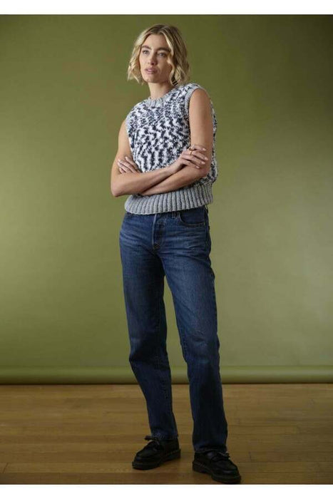 Knitting Pattern Tank Top and Cardigan in King Cole Animal Kingdom 6554