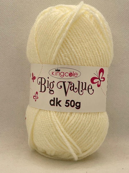 King Cole Big Value DK Yarn 50g - Cream 4021 BoS