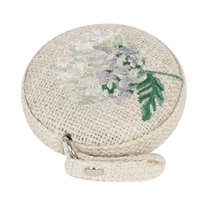 Hobby Gift Tape Measure Embroidered Hydrangea - MRTK23E/65