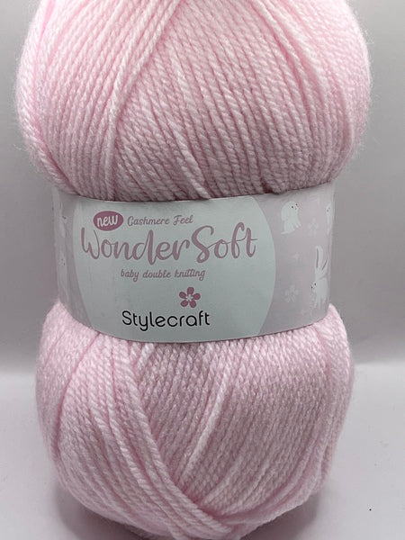 Stylecraft Wondersoft DK Cashmere Feel Baby Yarn 100g - Pale Pink 7261