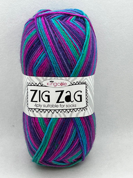 King Cole Zig Zag 4 Ply Yarn 100g - Butterfly 4811
