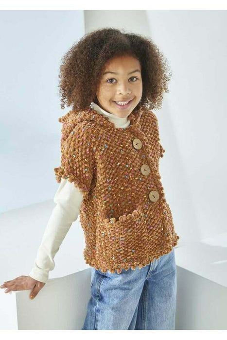 Knitting Pattern Child’s Poncho & Hoodie 2-9 Years in King Cole Yumtastic 6562