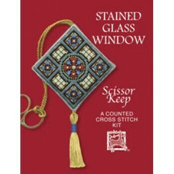 Textile Heritage Scissor Keep Counted Cross Stitch Kit Stained Glass Window - SKSG