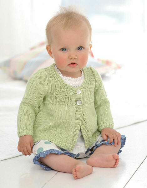 Knitting Pattern Baby & Younger Children’s Jacket Sirdar Snuggly Bamboo DK - 1752