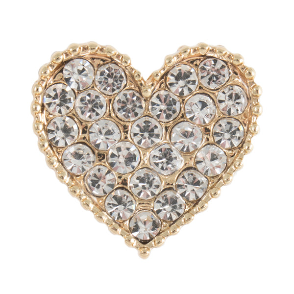 Diamanté Heart Buttons - G452221/60