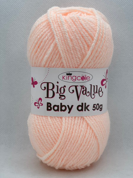 King Cole Big Value Baby DK Baby Yarn 50g - Peach 4066 Mhd