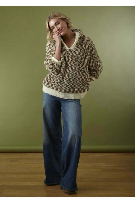Knitting Pattern Sweater and Cardigan in King Cole Animal Kingdom 6556