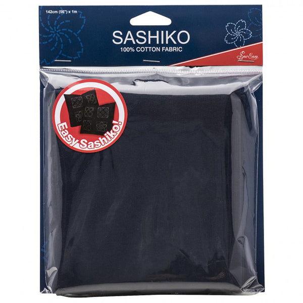 Sew Easy Sashiko Cotton Fabric Dark Navy 142cm x 100cm - ERS.009