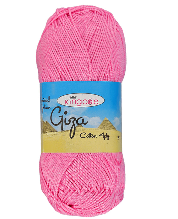King Cole Giza Cotton 4 Ply yarn 50g - All Shades