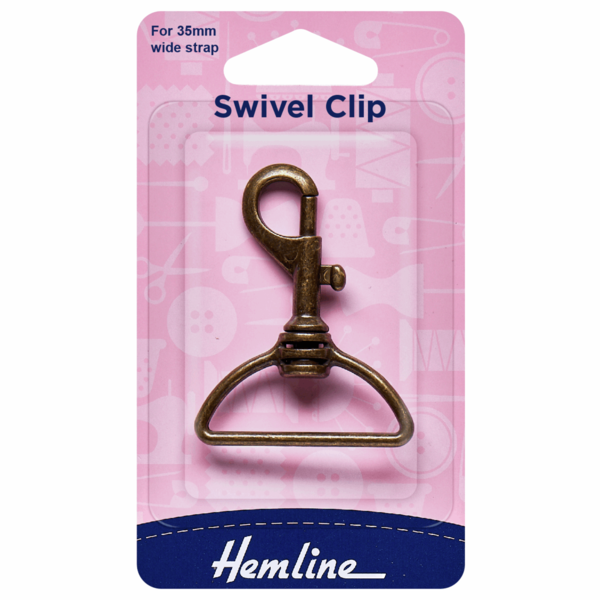 Hemline Swivel Clip 35mm Bronze - H482.35