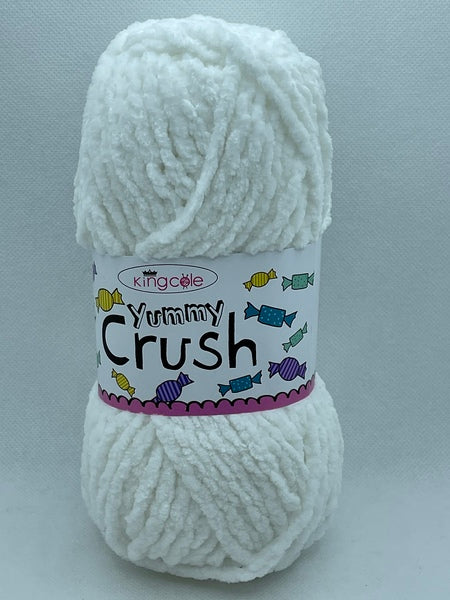 King Cole Yummy Crush Super Chunky Yarn 100g - Snowball White 4585