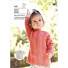 Knitting Pattern Baby Jumper / Jacket Rico Baby Cotton Soft DK - 1167