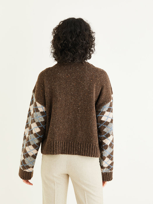 Knitting Pattern British Heritge Collection Argyle Sweater & Scarf Sirdar Haworth Tweed DK - 10298